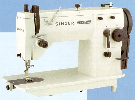 Singer 20U83 Zig-Zag Industrial Sewing Machine With Table And Servo Motor